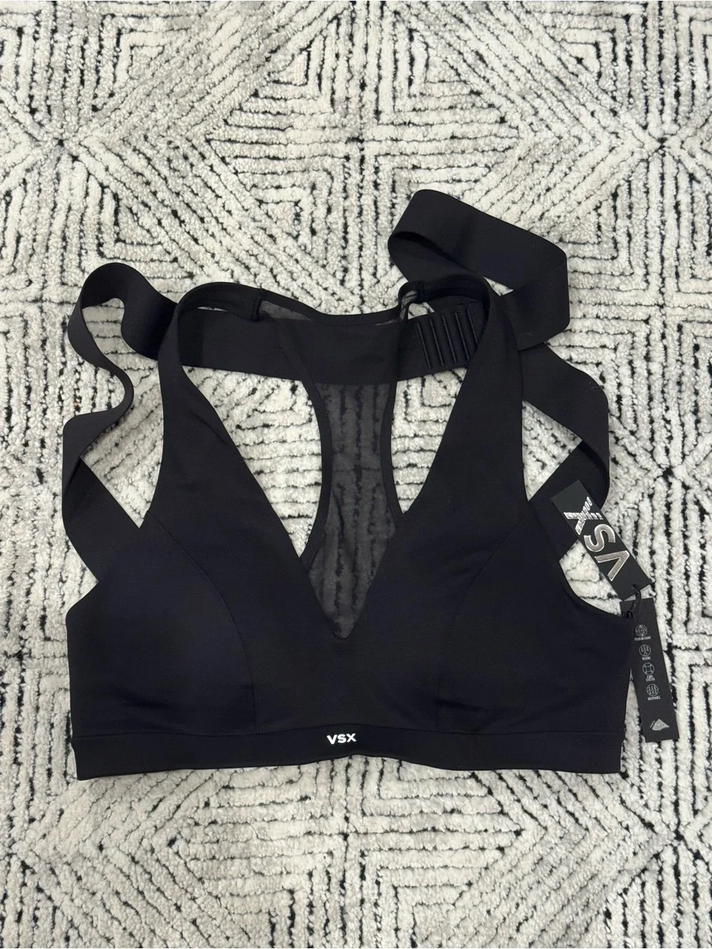 VSX SuedeEffect Plunge Wrap Sports Bra